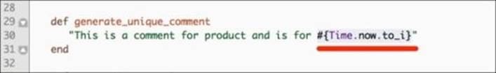 Using timestamps as test data